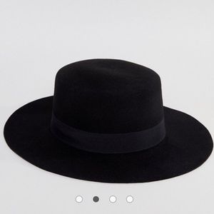 ASOS Easy Felt Boater Hat with Size Adjuster
